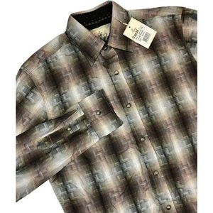 Western Age of Wisdom Brown Plaid Pearl Snap Shirt